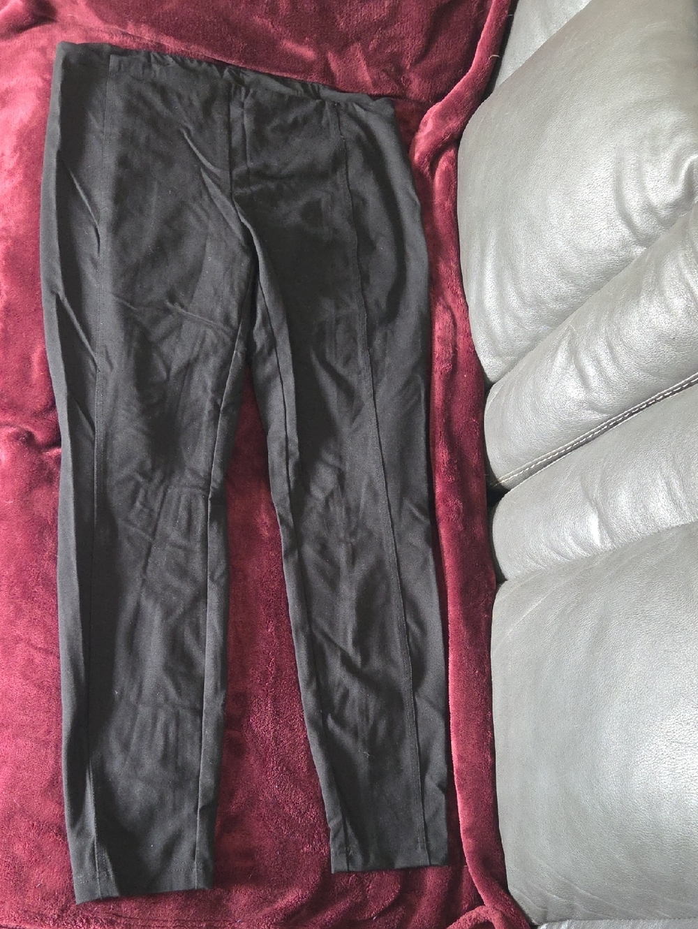 Hilary Radley Black Lined Jacket with Berry Trim